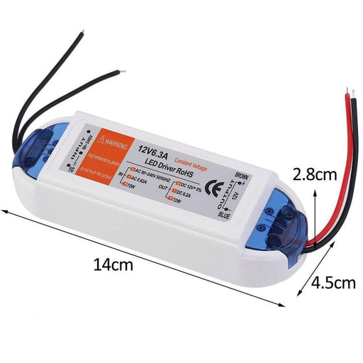 72W Compact LED Driver AC 230V to DC12V Power Supply Transformer~3274 - Lost Land Interiors