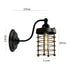Industrial Wall Mounted Lights Black Sconce Wire Cage Lamps set~2164 - Lost Land Interiors