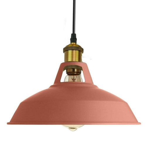 Modern Pink Colour Lampshade Industrial Retro Style Metal Ceiling Pendant Lightshade~2559 - Lost Land Interiors