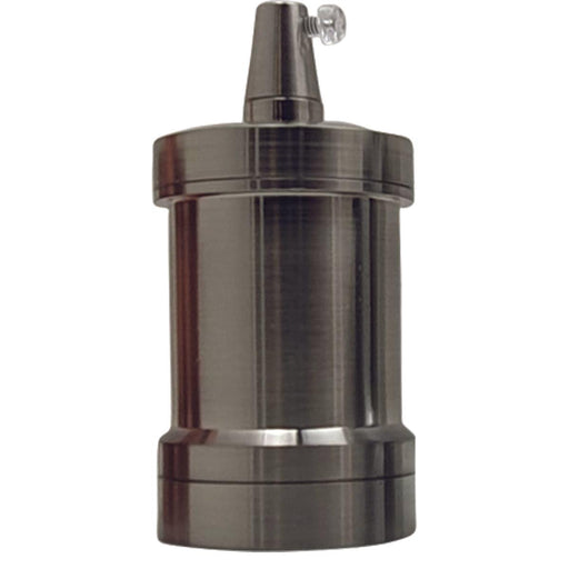 Light Bulb Holder Satin Nickel Metal E27 Screw Cap Industrial Lamp Antique Style Edison~2491 - Lost Land Interiors