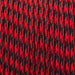 3 core Round Vintage Braided Fabric Red+Black Hundstooth Coloured Cable Flex 0.75mm~2995 - Lost Land Interiors