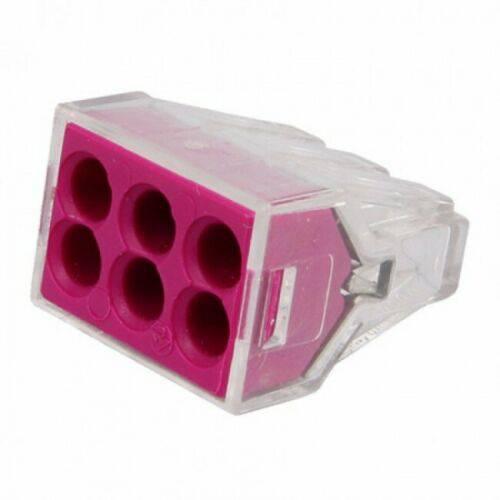 6 Way Connector Wire Pole Push Reusable Terminal Block Electric Cable~2039 - Lost Land Interiors