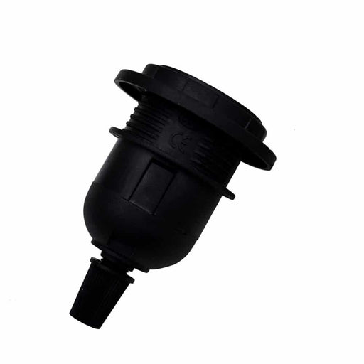 Edison E27 Black Lamp Pendant Bulb Holder with Shade Ring & Cord Grip~2967 - Lost Land Interiors