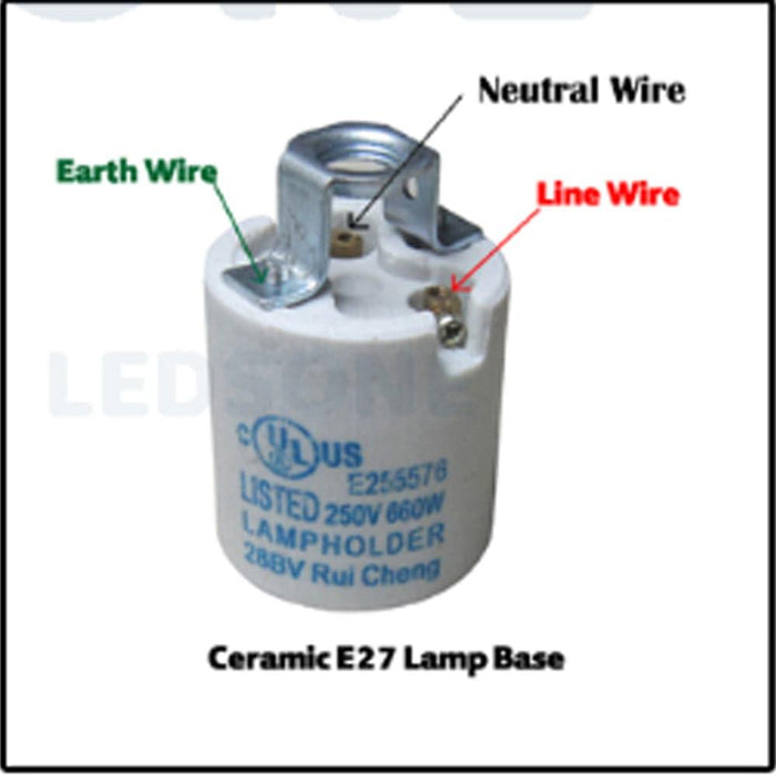 CERAMIC Porcelain Type 6 ES E27 EDISON SCREW Heat Bulb Lamp Holder~2961 - Lost Land Interiors