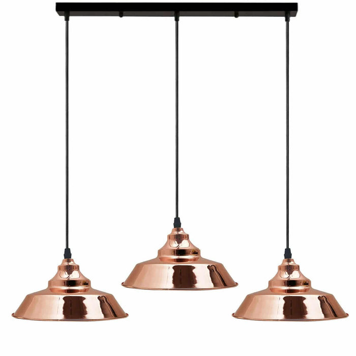 Rose Gold Three Outlet Ceiling Pendant Lights~1983 - Lost Land Interiors