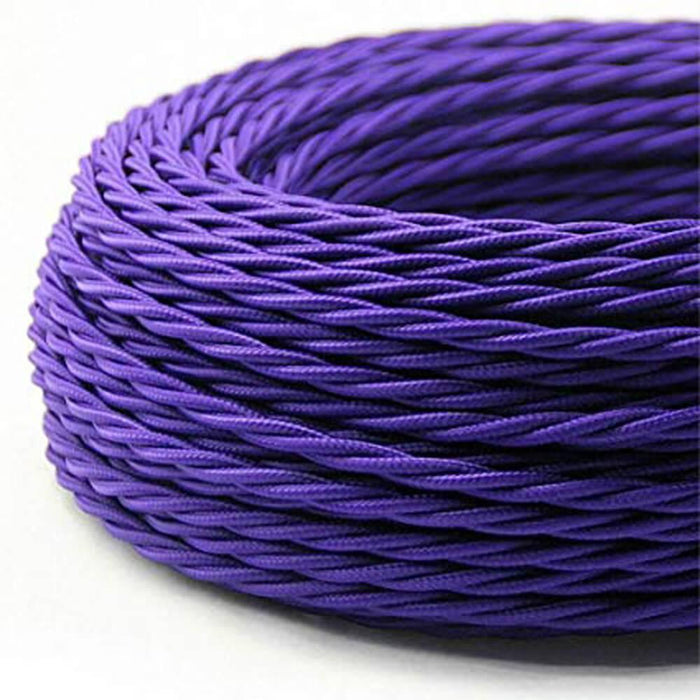 2 Core Twisted Electric Cable Purple color fabric 0.75mm~3007 - Lost Land Interiors