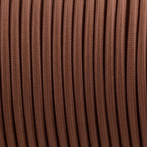 2 core Round Vintage Braided Fabric Brown Cable Flex 0.75mm~3242 - Lost Land Interiors