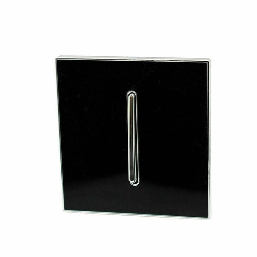 1 Gang switches Square Glossy Black Screwless Flat plate Wall light~2625 - Lost Land Interiors