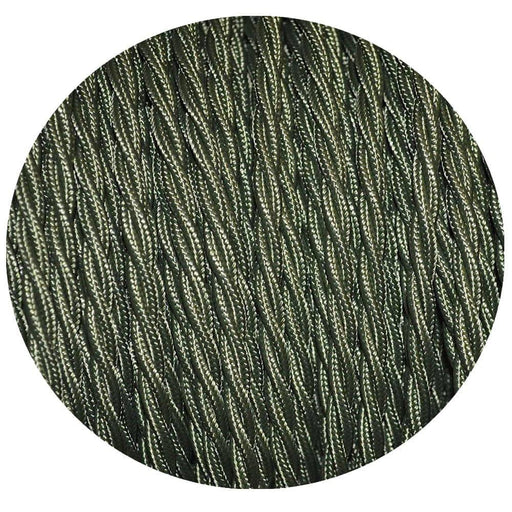 2 Core Twisted Electric Cable Army Green color fabric 0.75mm~3018 - Lost Land Interiors