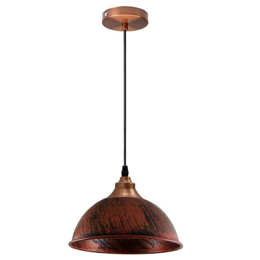 Industrial Ceiling Pendant Light Fitting Metal Dome Shape 21cm~1586 - Lost Land Interiors