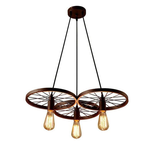Industrial Vintage Wheel Ceiling Light Pendant Lamp Edison Lighting Fixture~2361 - Lost Land Interiors