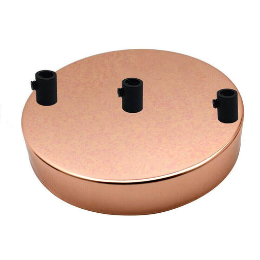 3 Outlet Rose Gold Metal Ceiling Rose 120x25mm~2808 - Lost Land Interiors