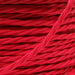5m Red 2 Core Twisted Electric Fabric 0.75mm Cable~1766 - Lost Land Interiors