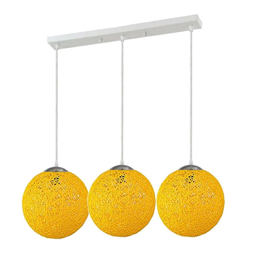 Yellow Three Outlet Ball Industrial Ceiling Lamp~1830 - Lost Land Interiors