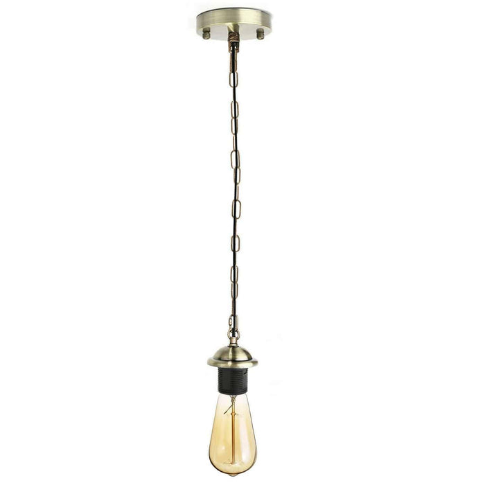 Green Brass E27 Vintage Industrial Loft Pendant Light~3126 - Lost Land Interiors