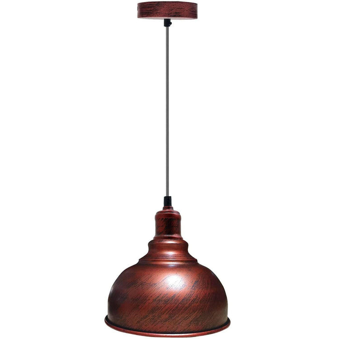 Rustic Red Industrial Metal Ceiling Pendant Shade Hanging Retro Light~1856 - Lost Land Interiors