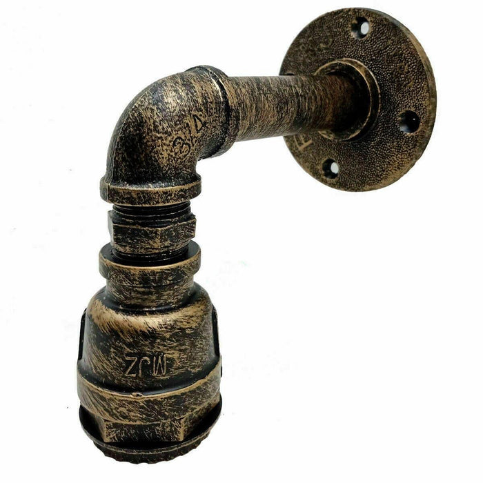 Retro industrial Pipe lighting sconce water pipe wall light steam punk~1504 - Lost Land Interiors