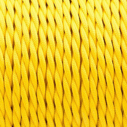 2 Core Twisted Electric Cable solid Yellow color fabric 0.75 mm~3222 - Lost Land Interiors