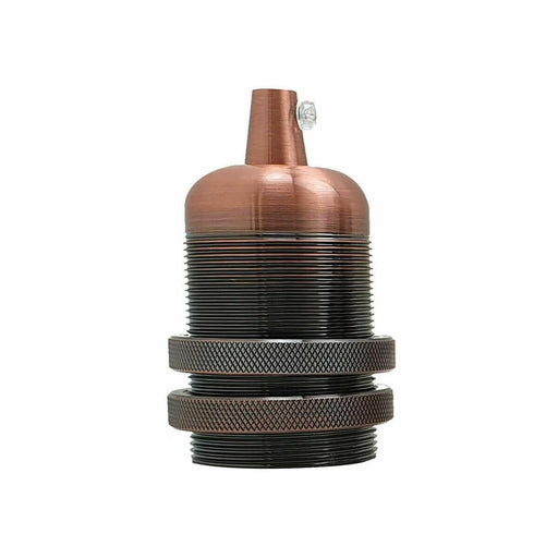 Smooth Holder With Ring Copper E27 Socket Ceramic Holder~2737 - Lost Land Interiors