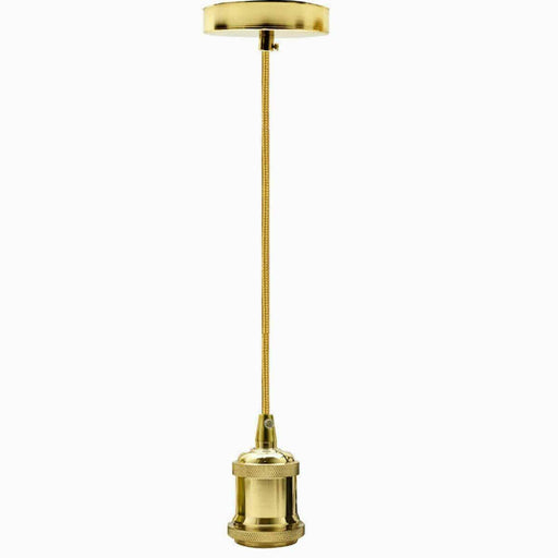 1m Pendant Light With E27 Base French Gold Holder~1701 - Lost Land Interiors