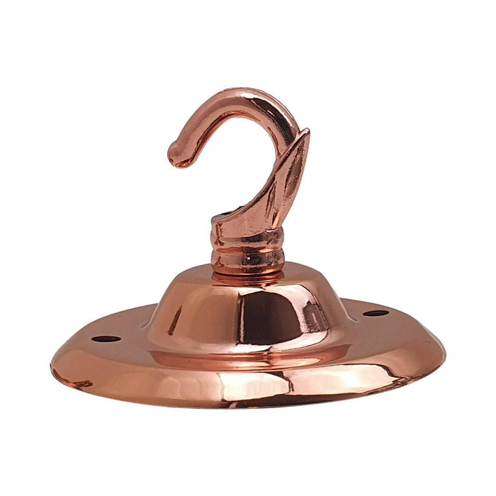 75mm Front Fitting Color Ceiling Hook With Single Point Drop Outlet Plate~1448 - Lost Land Interiors