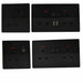 Single Double Screwless Black Light Switches & Socket Flatplate~2526 - Lost Land Interiors