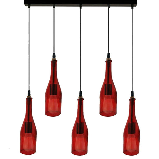 Industrial Retro Loft Wine Bottle Pendant Light E27 Ceiling Wine Bottle Cluster Chandeliers~2205 - Lost Land Interiors