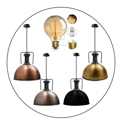 Modern Fashion Industrial Metal Shade Loft Cafe Pendant Light FREE bulb Ceiling Lamp New~2255 - Lost Land Interiors