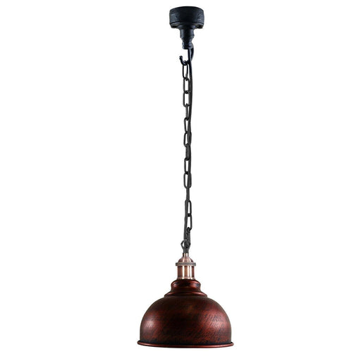Industrial Vintage Ceiling Light Rustic Red Metal Conduit Retro Pendant Lamp~1258 - Lost Land Interiors