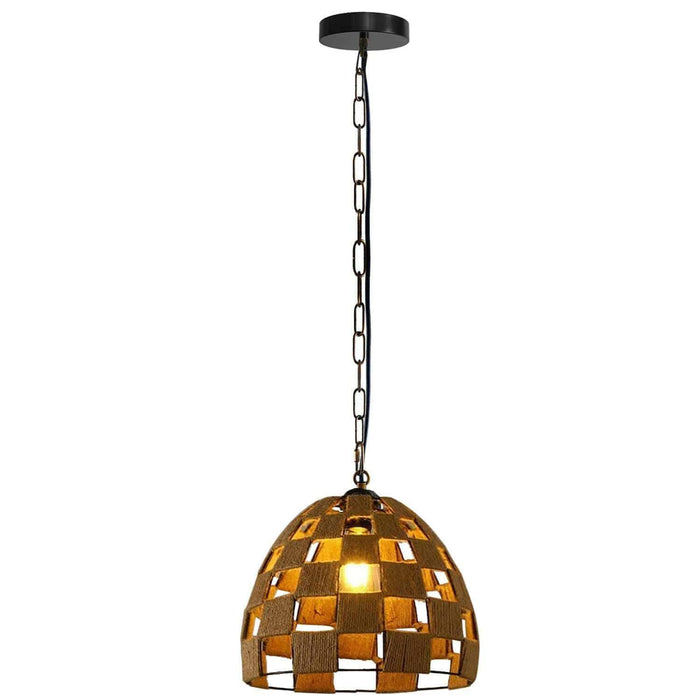 Dome Shape Ceiling Pendant Light Hemp Rope Hanging Light E27 Lamp Shade~1535 - Lost Land Interiors
