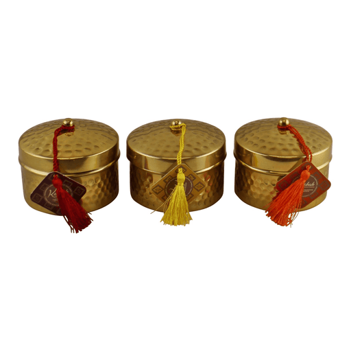 Set of 3 Kasbah Design Candlepots With Tassels - Lost Land Interiors