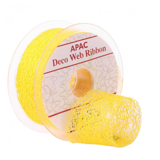 Yellow Deco Web Ribbon (38mm) - Lost Land Interiors