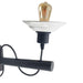 1/2/3 Pack Modern Industrial Black Scone Wall Light With White Shade~2476 - Lost Land Interiors