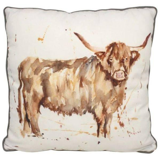 Country Life Highland Cow Cushion - Lost Land Interiors