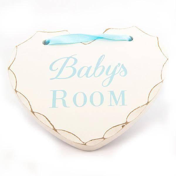 'Exclusive' Babys Room wooden Heart - blue - Lost Land Interiors