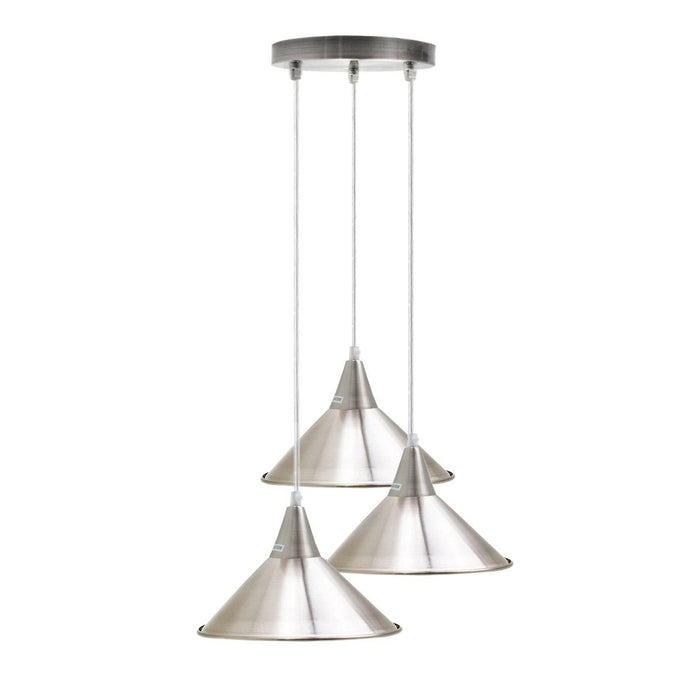 3 Head Industrial Metal Ceiling Colorful Pendant Shade Modern Hanging Retro Light Lamp ~ 3429 - Lost Land Interiors