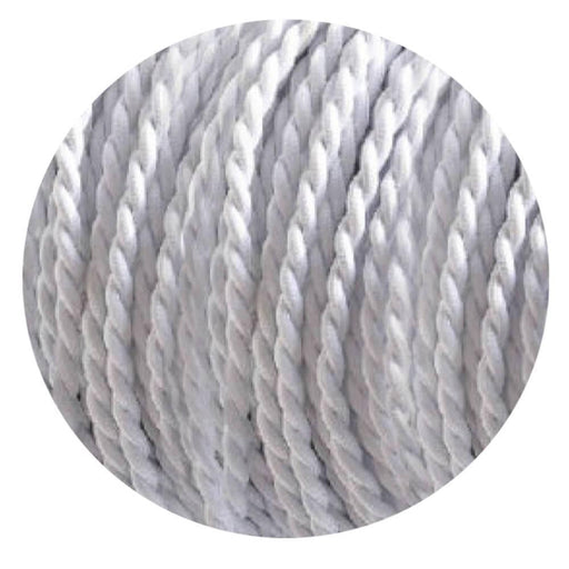 2 Core Twisted Electric Cable White color fabric 0.75mm~3022 - Lost Land Interiors