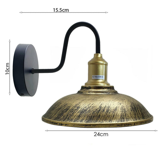 Bowl Shape Modern Vintage Retro Rustic Sconce Wall Light Lamp Fitting Fixture~1793 - Lost Land Interiors