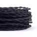2 Core Twisted Electric Cable covered Black color fabric 0.75mm~3215 - Lost Land Interiors