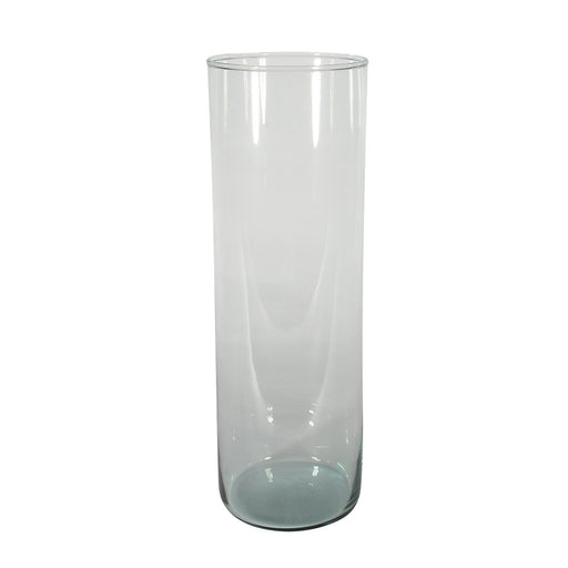 Eco Elegant Cylinder (30cm) Recycled Glass Vase - Lost Land Interiors