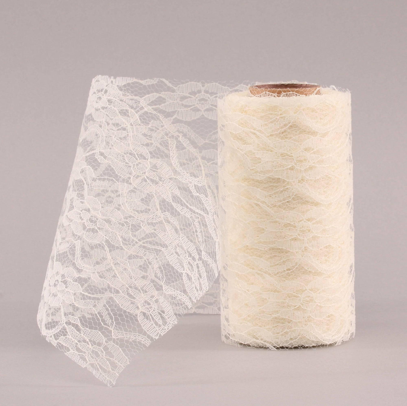 Ivory Lace Mesh 15cm x 10m Ribbons and Trimmings - Lost Land Interiors