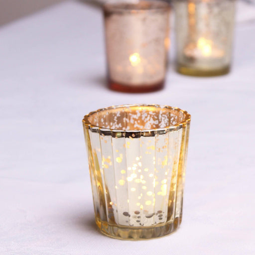 Gold Speckled Votive 6cm Candle Holde Table Decor - Lost Land Interiors