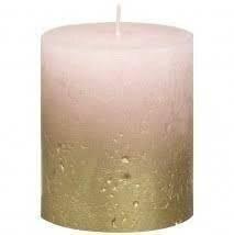 Bolsius Rustic Faded Gold Pink Metallic Candle (80mm x 68mm) - Lost Land Interiors