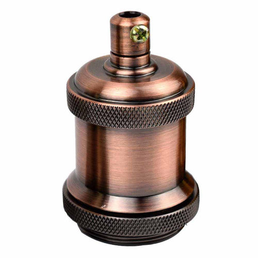 Antique Copper E27 Metal Lamp/Bulb Holder Ideal for Vintage Edison Filament Bulbs Antique metal~2935 - Lost Land Interiors
