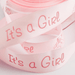 'Its A Girl' Pale pink satin ribbon with teddy 25mm x 20m - Lost Land Interiors