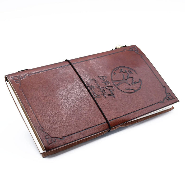 Handmade Leather Journal - Be the Change - Brown (80 pages) - Lost Land Interiors