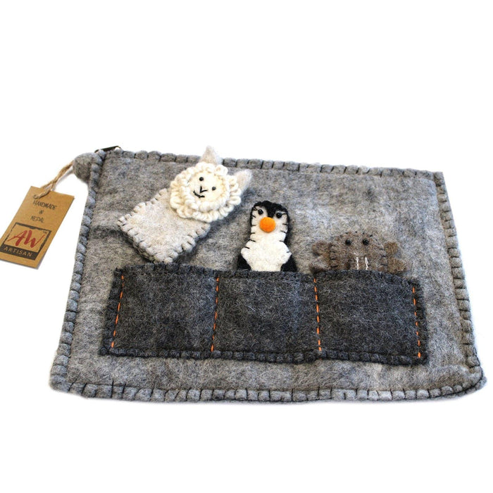 Tablet Pouch with Finger Puppets - Lost Land Interiors