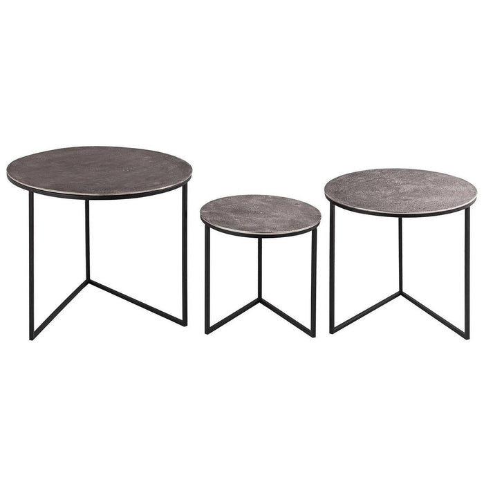 Farrah Collection Set of Three Round Tables - Lost Land Interiors