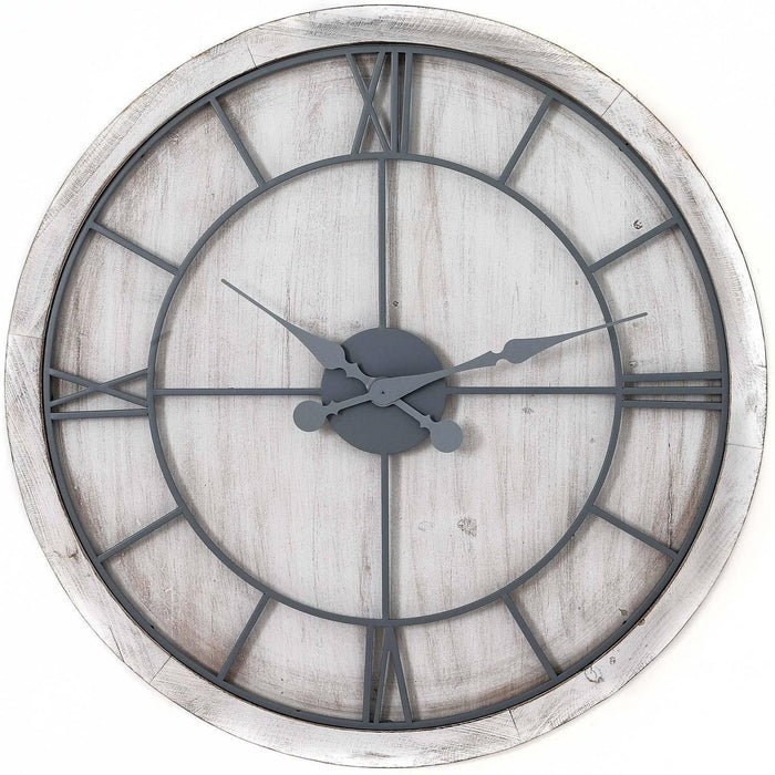 Williston White Large Wall Clock - Lost Land Interiors
