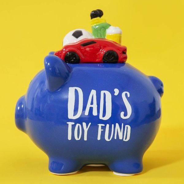 Pennies & Dreams Ceramic Piggy Bank - Dads Toy Fund - Lost Land Interiors